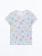 Crew Neck Printed Girl's Shorts Pajamas Set
